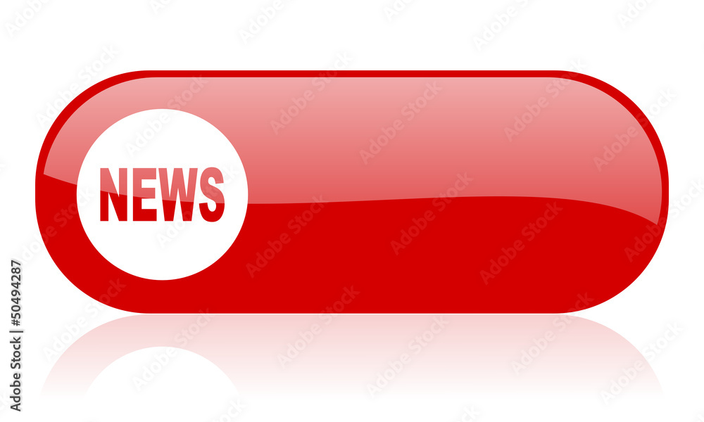 news red web glossy icon news red web glossy icon