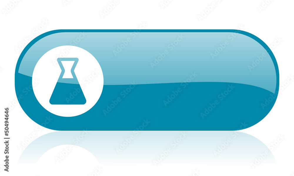 chemistry blue web glossy icon