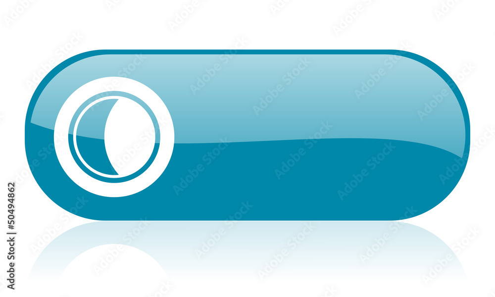 moon blue web glossy icon moon blue web glossy icon