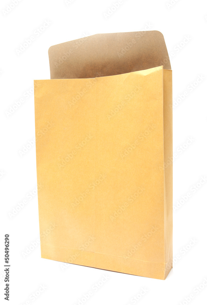 Brown envelope isolated on white background Brown envelope isolated on white background