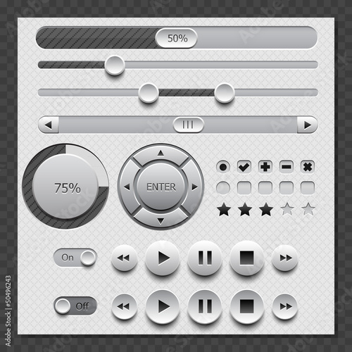 Web White User Interface Set
