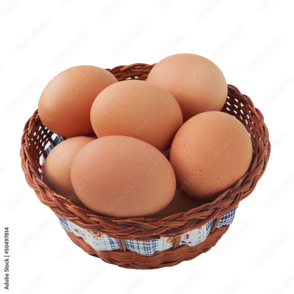 Easter egg in basket