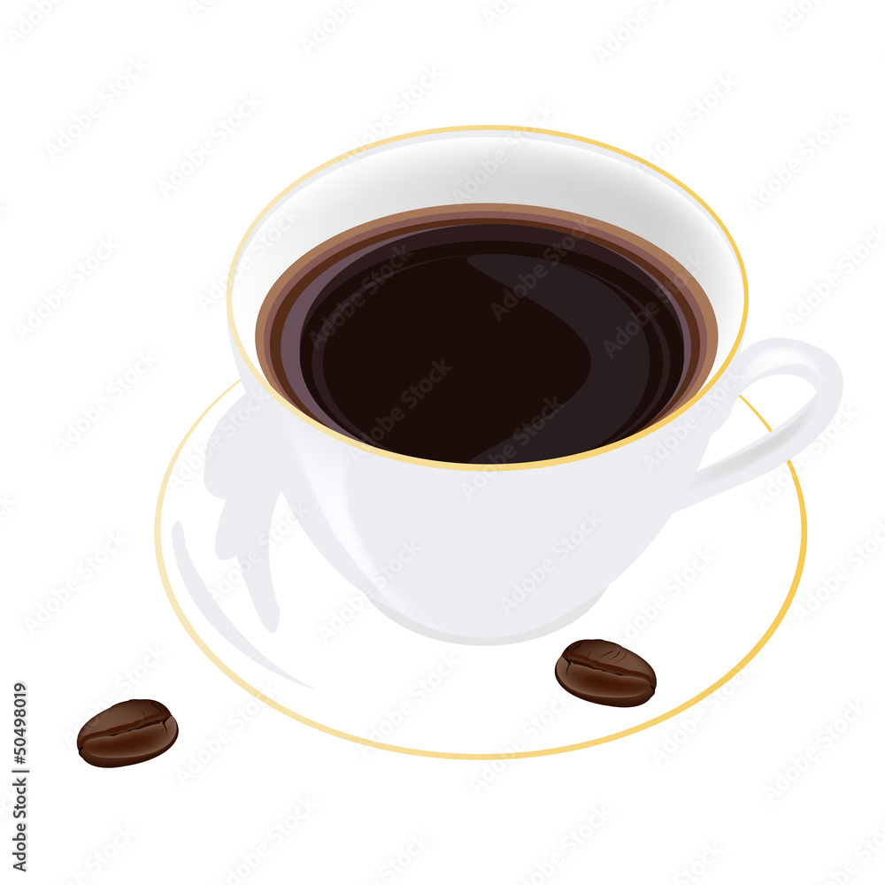 Obraz premium Coffee on a white background