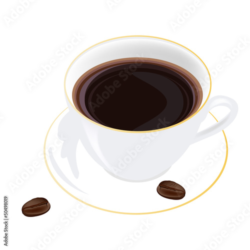 Coffee on a white background