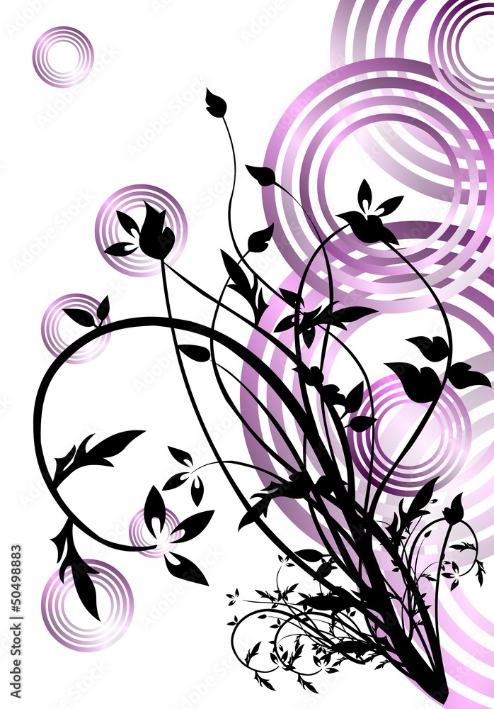 Naklejka premium Hintergrund mit Blumenmotiv