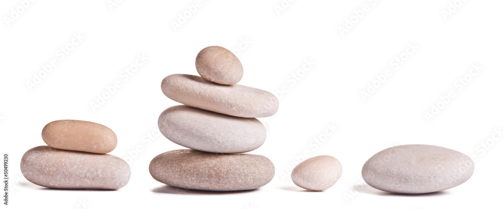 Collection of white pebbles isolated on white background Collection of white pebbles isolated on white background