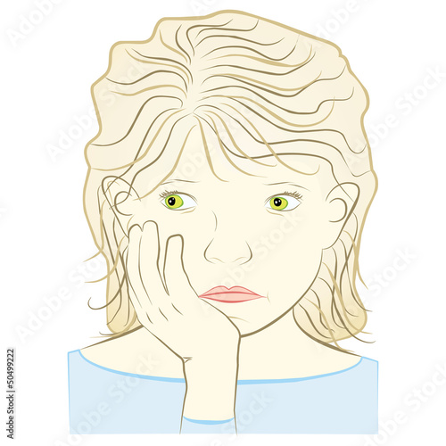 young woman concept of worried, fear