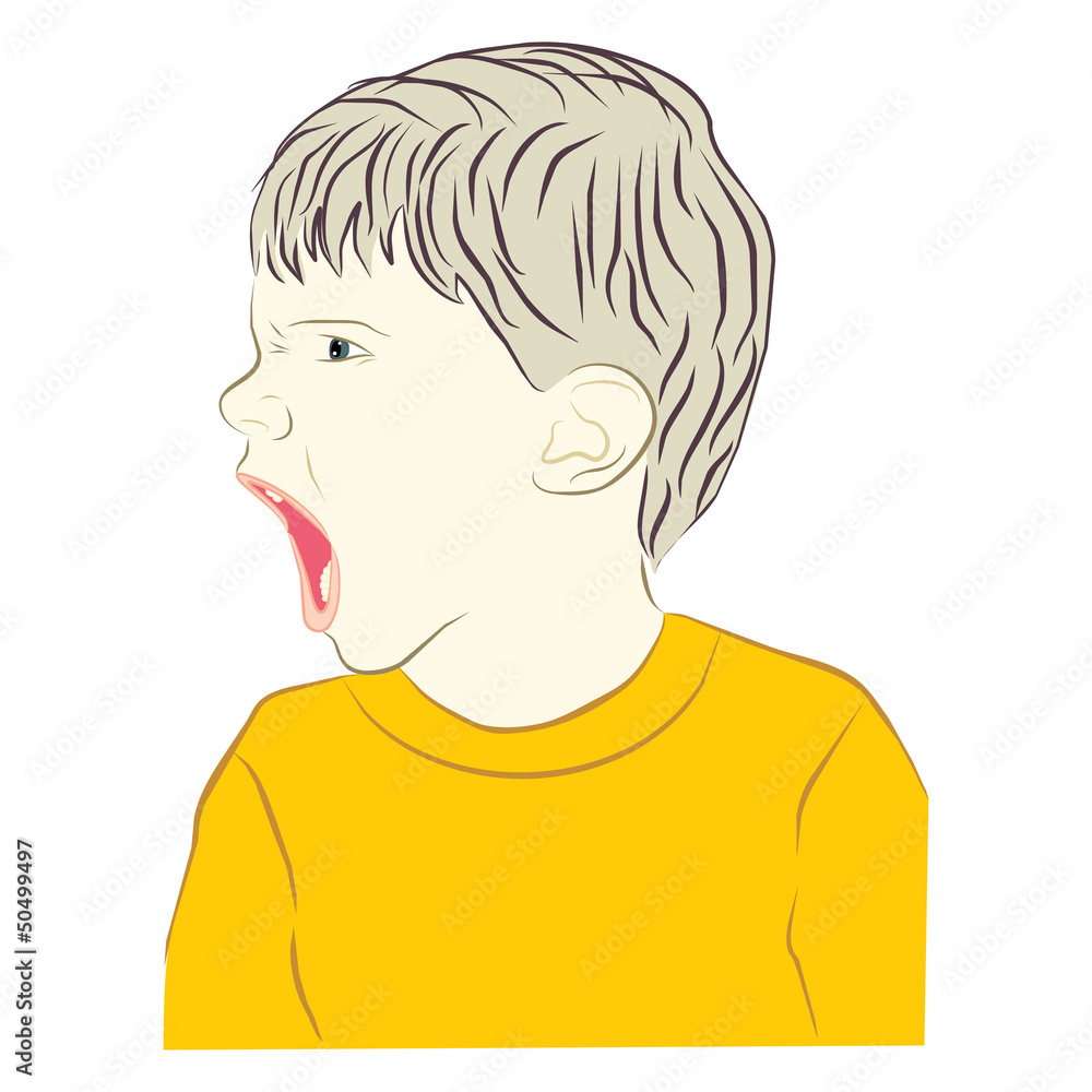 young child screaming with angry face expression young child screaming with angry face expression