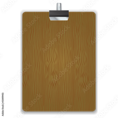 Wooded Clipboard insolated