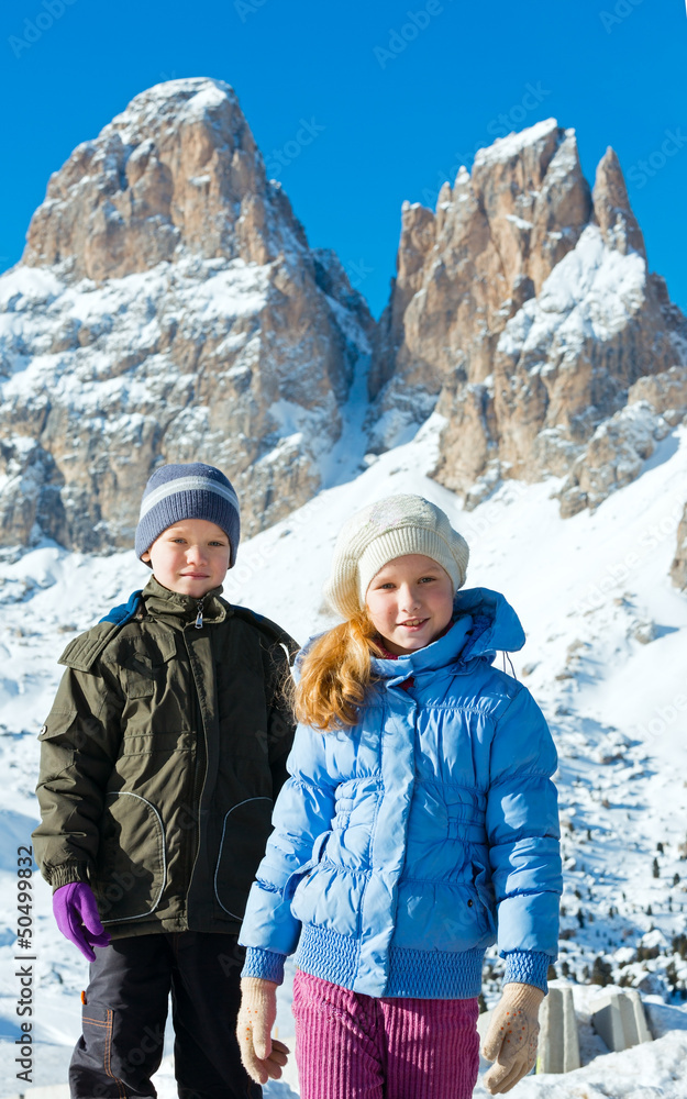 Beautiful winter mountain landscape. Beautiful winter mountain landscape.