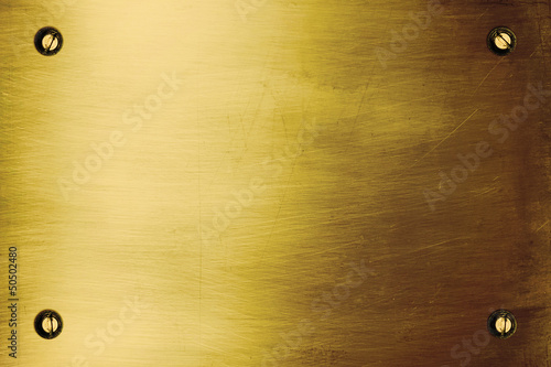 Brushed gold plate