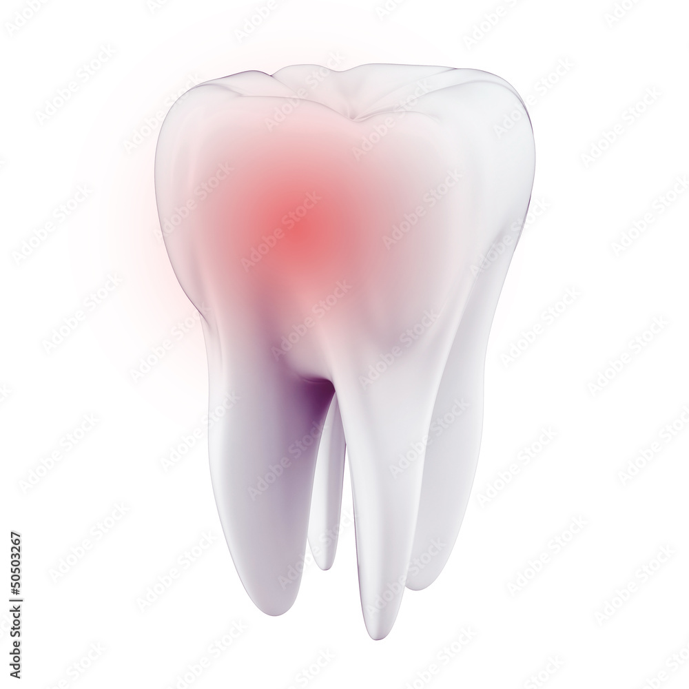 3D toothache concept 3D toothache concept
