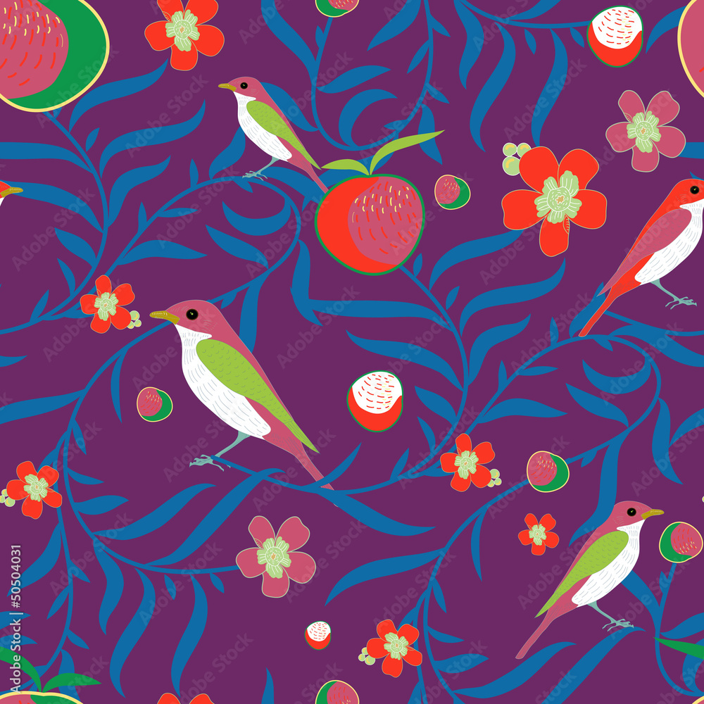 Seamless texture with fruits Seamless texture with fruits