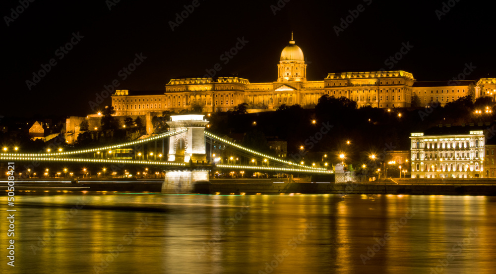 Chain bridge and Castle of Budapest