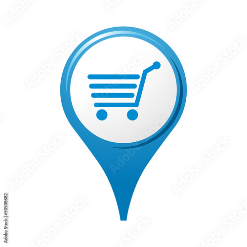 icône, symbole, logo, caddy
