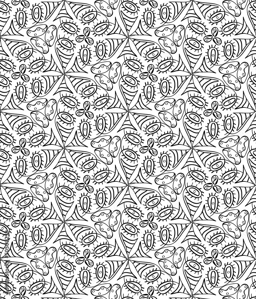 Seamless monochrome pattern 17