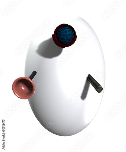 Obraz na plátně An evil Easter egg that has taken the form of a Dalek.