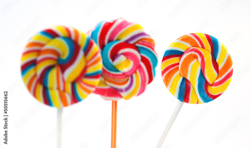 lollipop arranged on white background lollipop arranged on white background