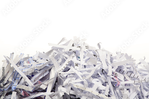 Close up of shredded paper for background.