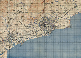 Shanghai,China World War II military map