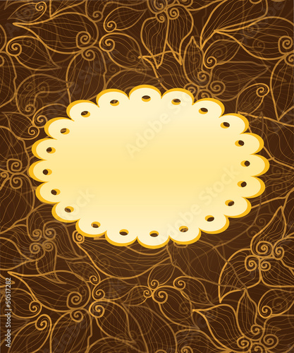 Abstract vector background with blank note