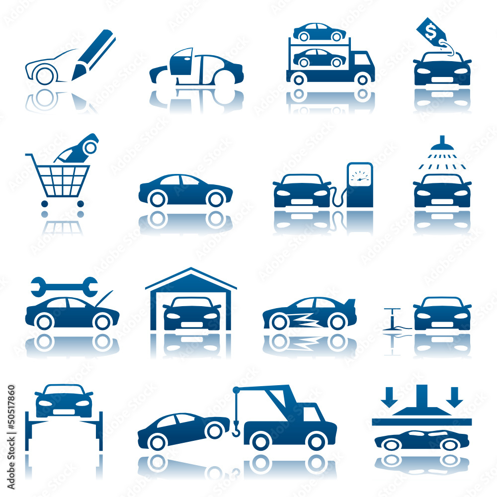 Automotive icon set Automotive icon set