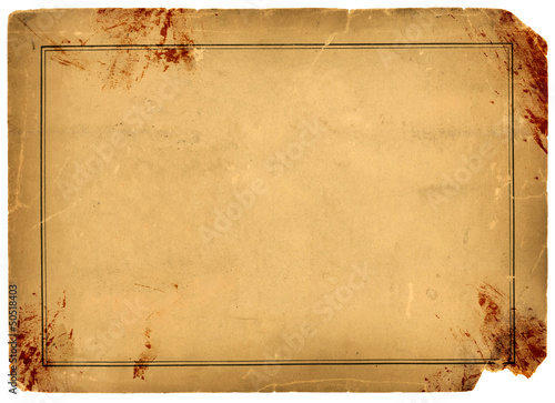 Blood Stained Antique Parchment Paper