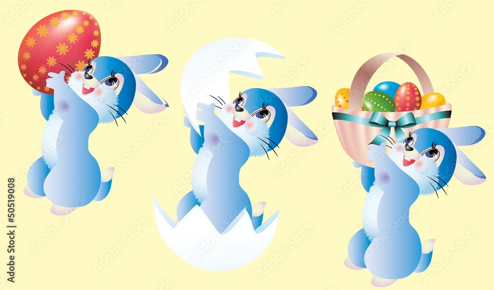 Easter bunnies. Easter bunnies.