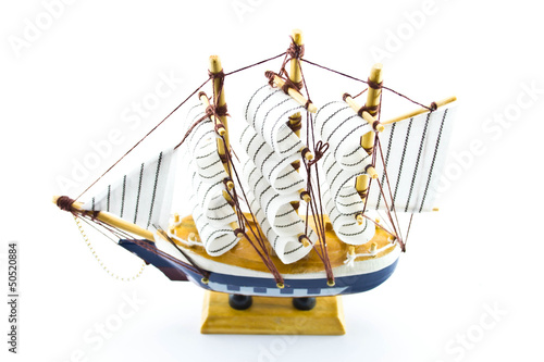 Ship on a white background
