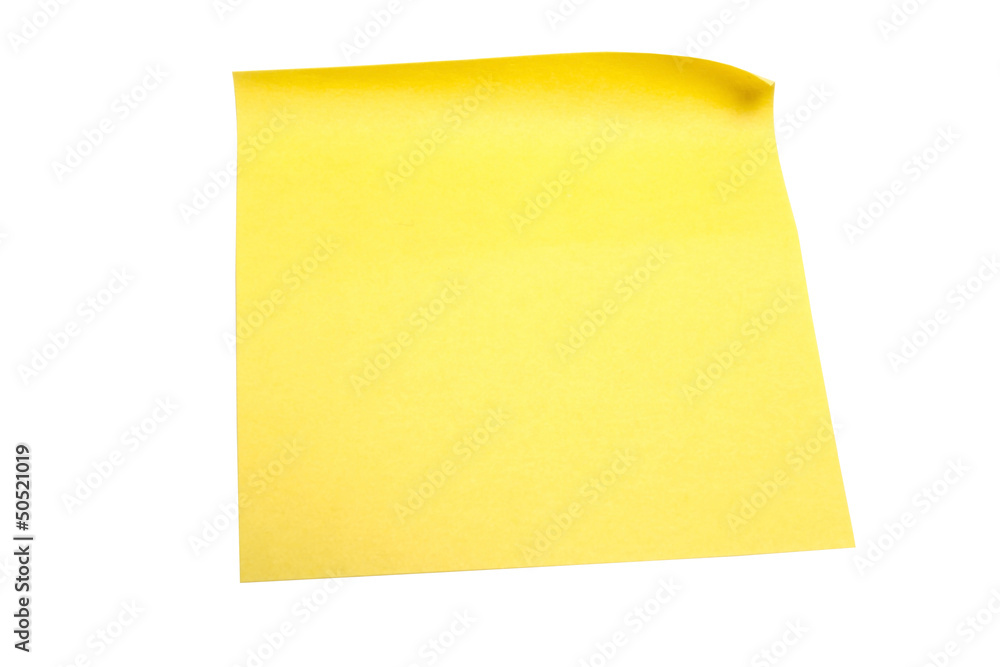 Yellow memo paper Yellow memo paper