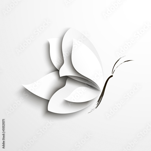 White paper butterfly