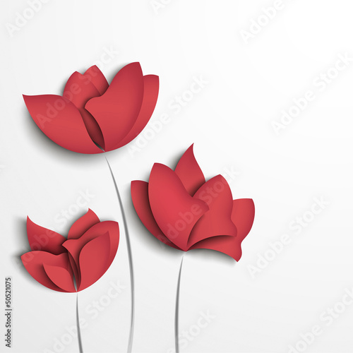 Pink paper flowers