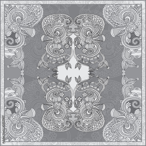ornamental paisley floral bandanna