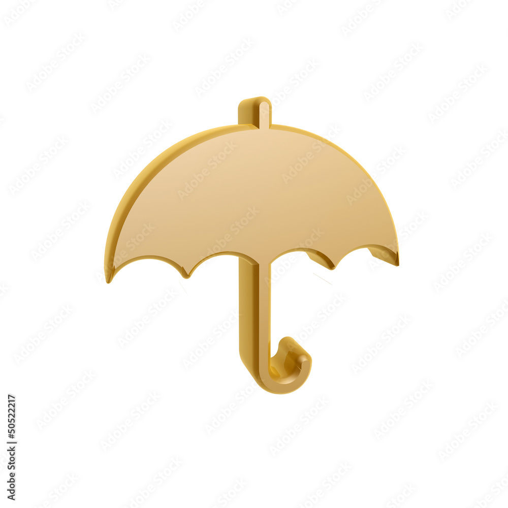 golden umbrella symbol