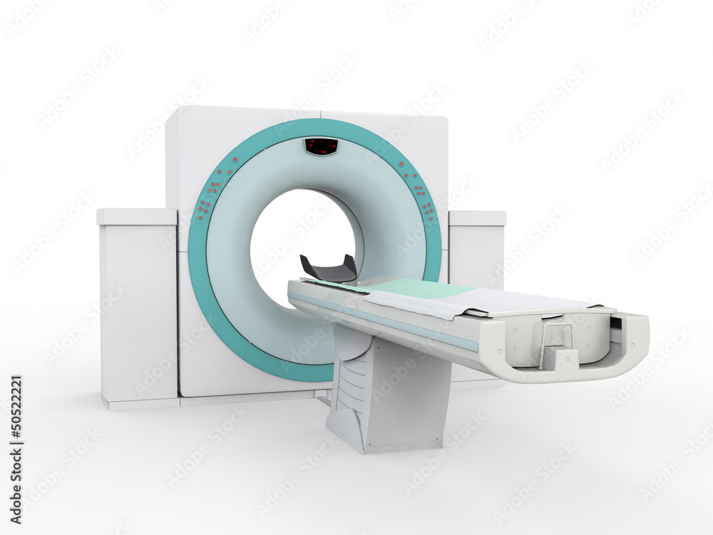 CT Scanner Tomography Isolated on White Background Stock Illustration ...