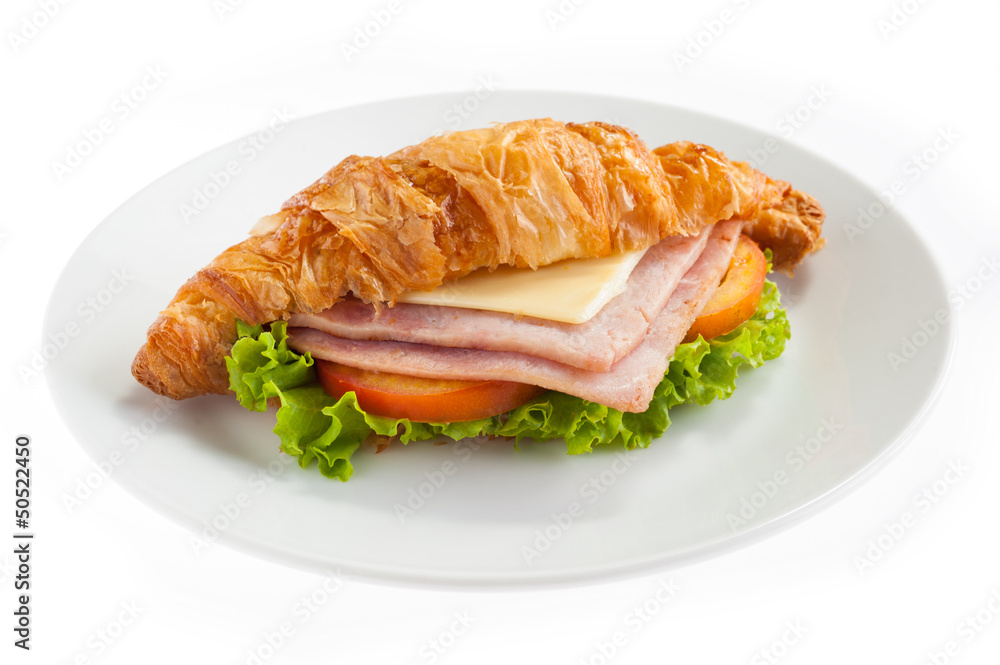 croissant ham cheese morning Dish croissant ham cheese morning Dish