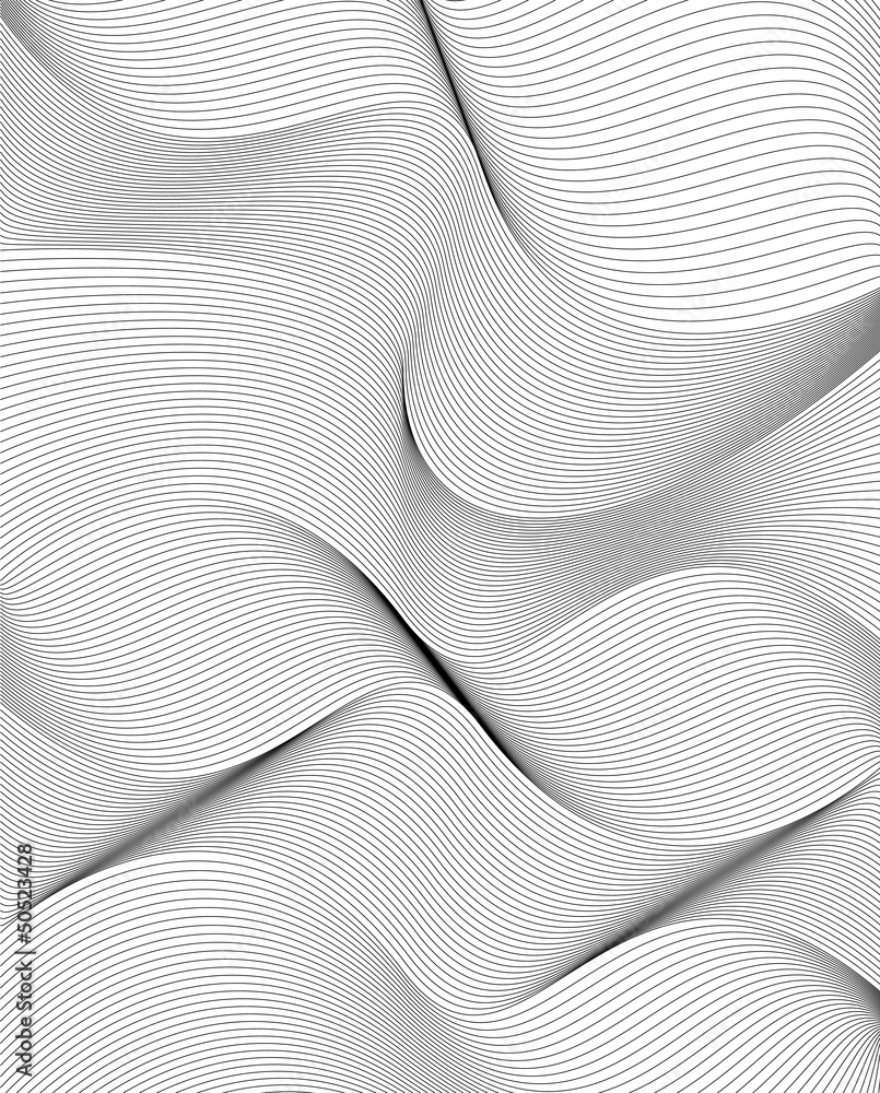 curvy lines, stylish abstract background