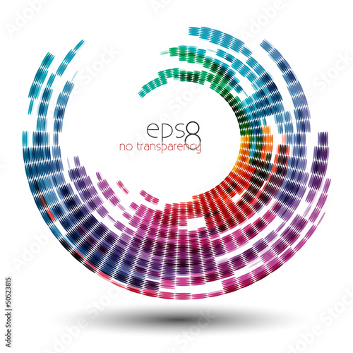 artistic colorful swirl design element