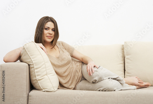 Casual style woman portrait relax at home