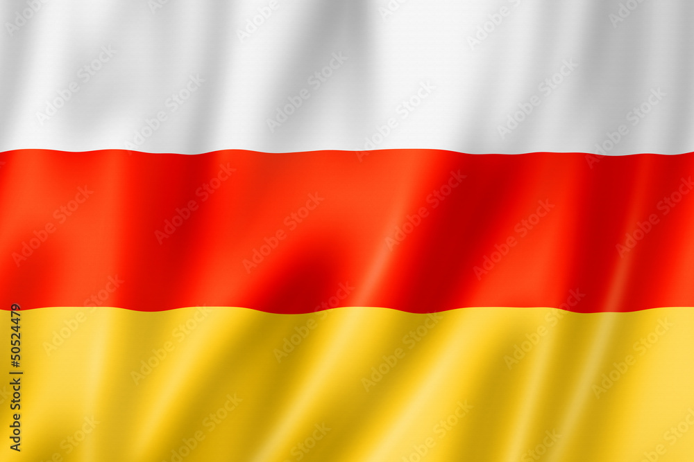 Naklejka premium South Ossetia flag