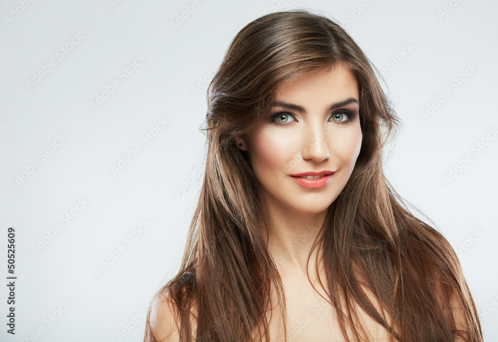 Woman hair style fashion portrait.