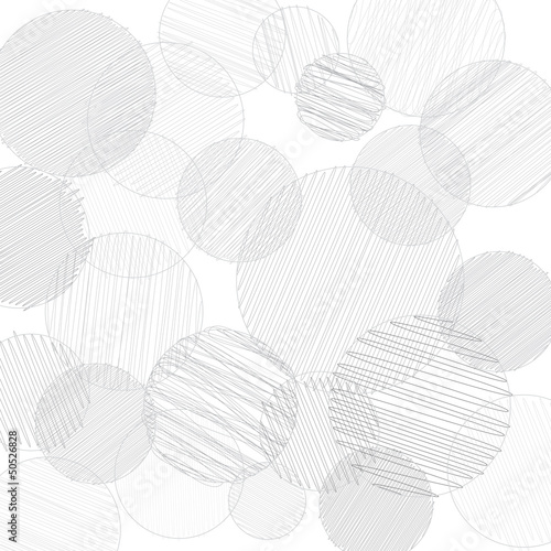Vector pancil drawn circles background