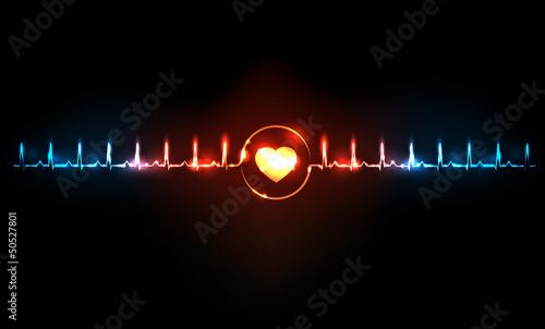 Abstract cardiogram concept