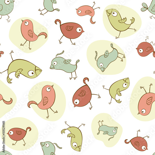 Funny birds pattern