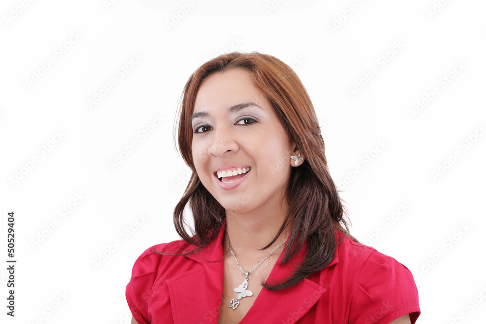 Portrait of beautiful young woman laughing Portrait of beautiful young woman laughing