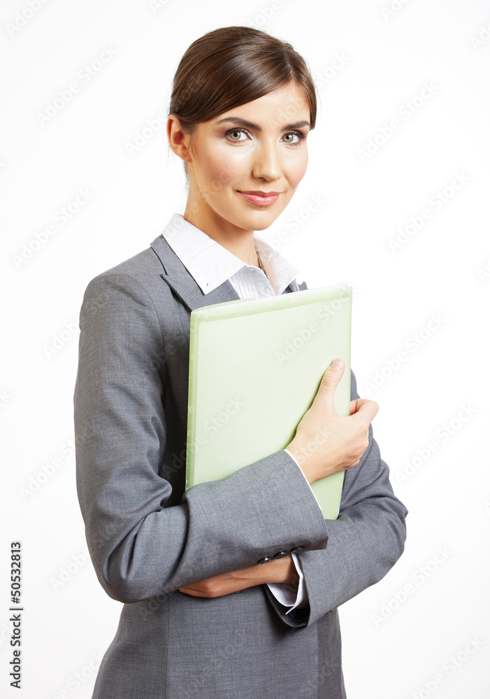 Business woman portrait isolated on white Business woman portrait isolated on white