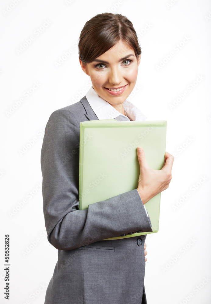 Business woman portrait isolated on white Business woman portrait isolated on white