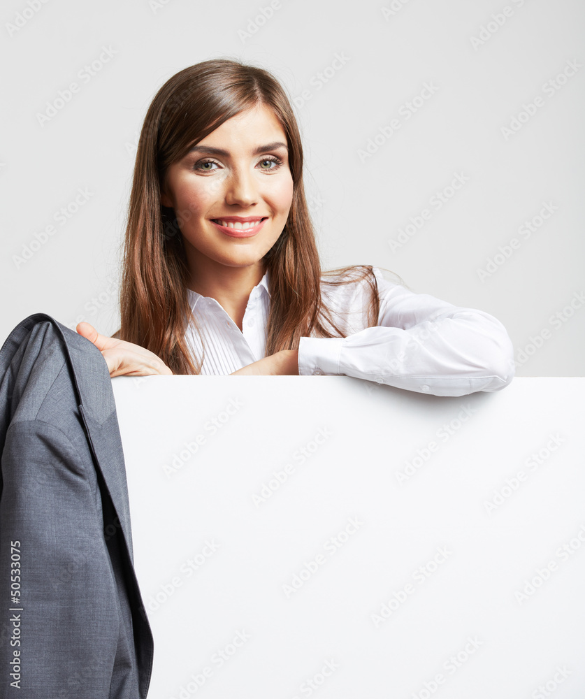 Business woman portrait isolated on white Business woman portrait isolated on white