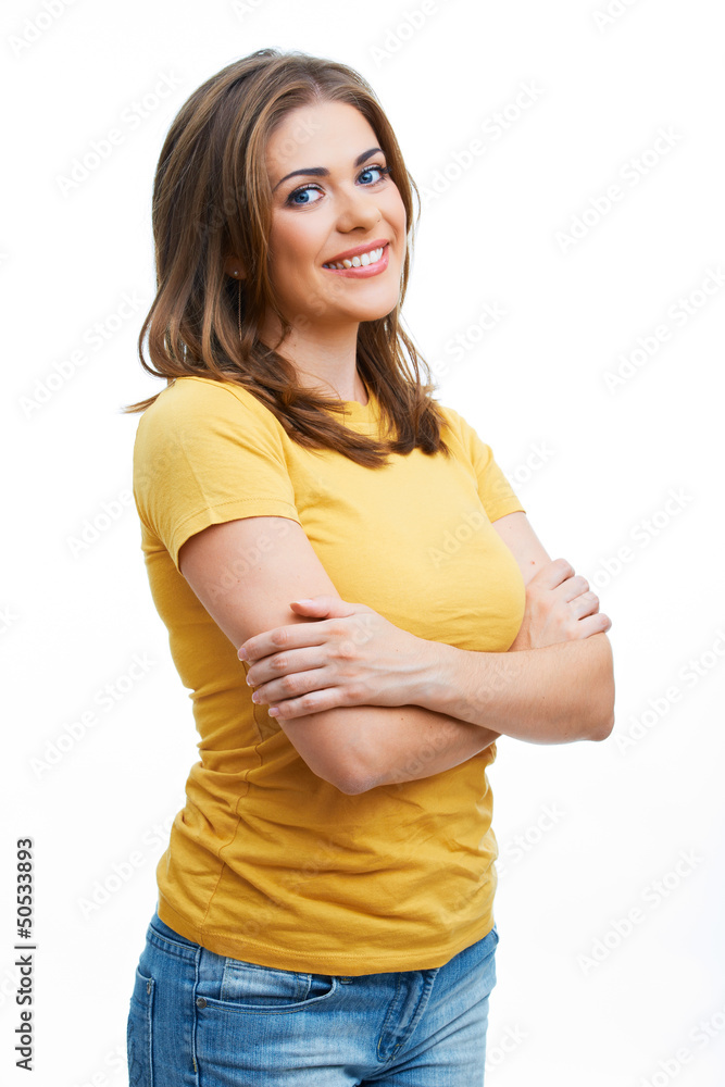 Young smiling happy woman portrait Young smiling happy woman portrait