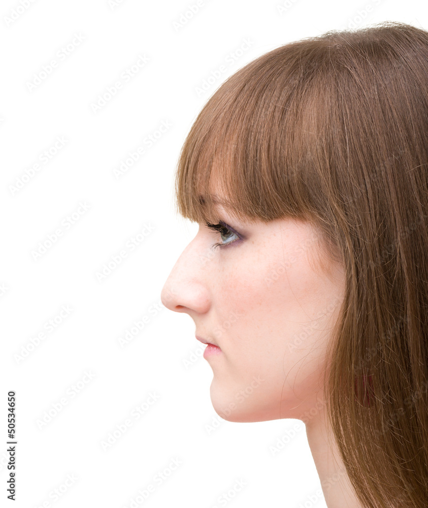 profile of young beautiful woman profile of young beautiful woman